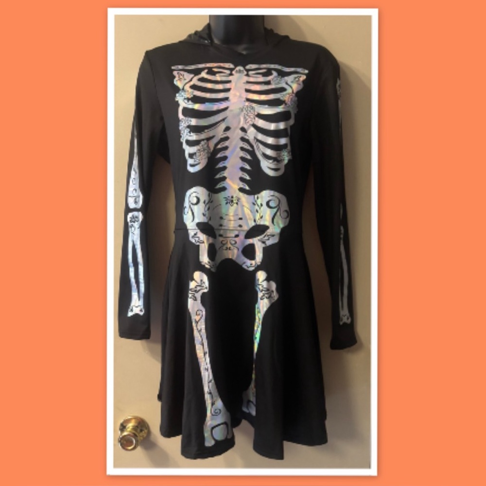 Adult Holographic Skeleton Dress